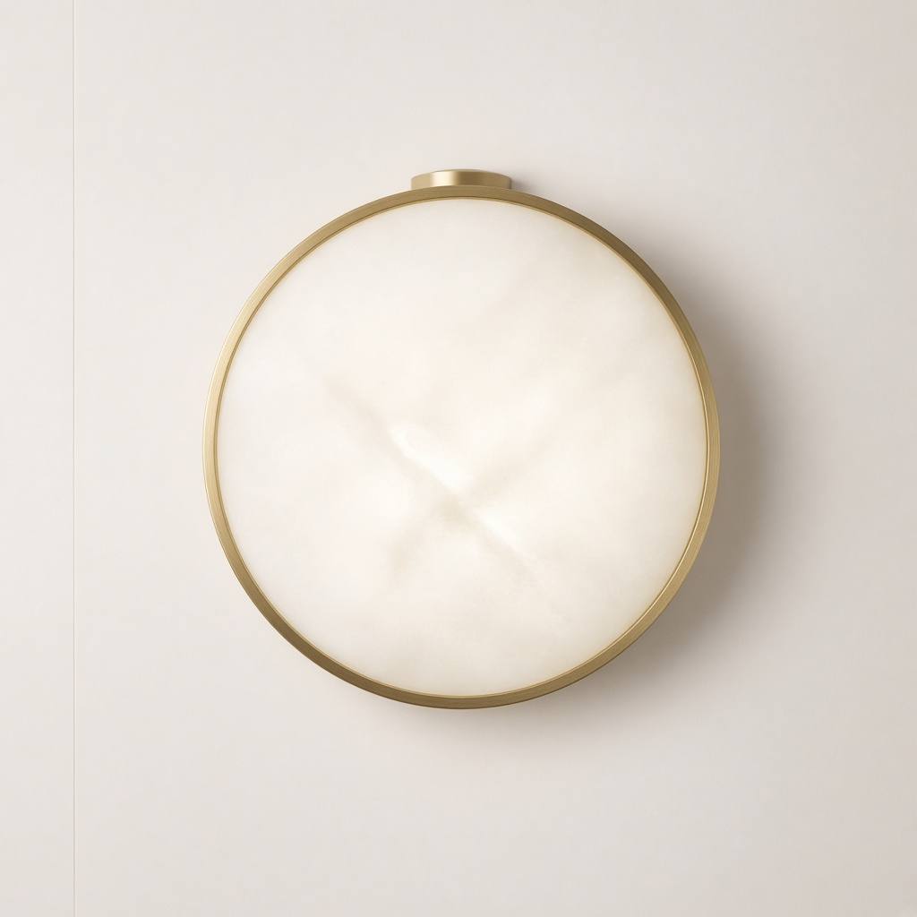 Alabaster Disc Sconce