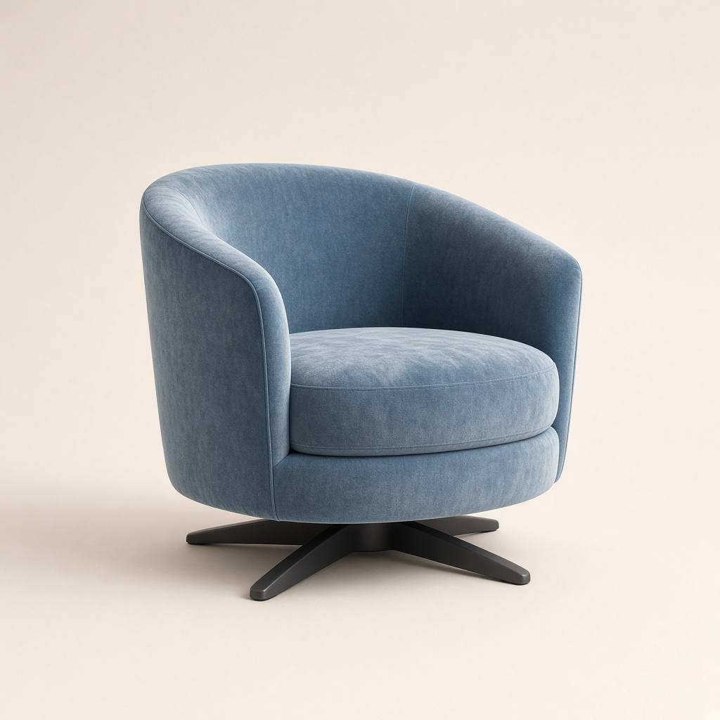 Velvet Barrel Chair