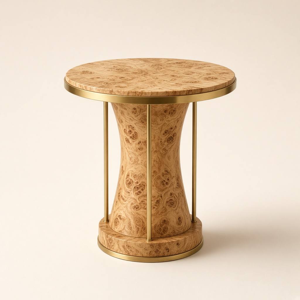 Burl Wood Accent Table